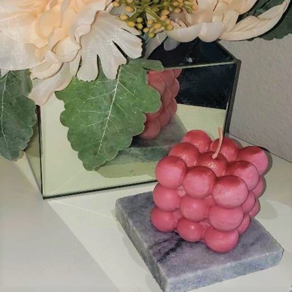 Pink Bubble Candle (large) - Picture 1 of 2